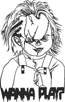 Chucky Wanna Play - DXF SVG CDR Cut File, ready to cut for laser Router plasma